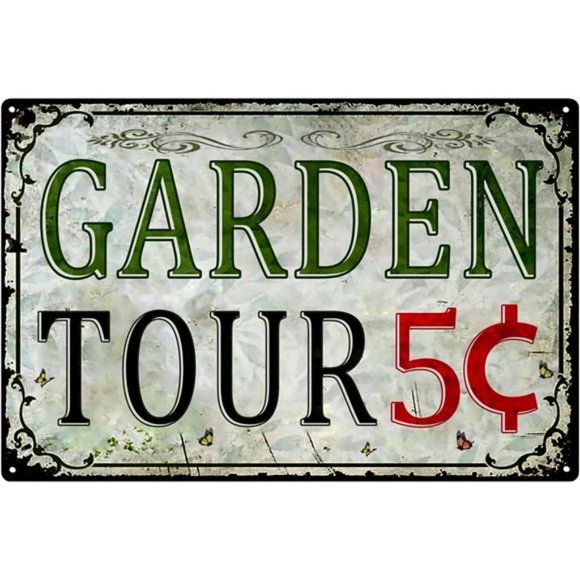 Garden Sign Outdoor Welcome Sign Garden Tin Signs Funny Vintage Metal Tin Signs - Picture 2 of 7